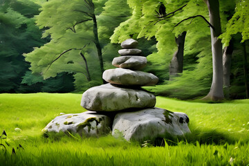 zen garden in the garden