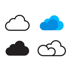 Set of Cloud vector icon design template