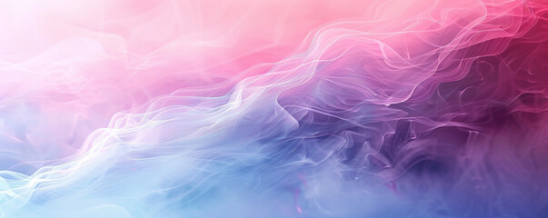 Obraz premium Ethereal misty fog in abstract colors floats across a vivid background, creating a soft, surreal effect with delicate gradients and blurred edges.