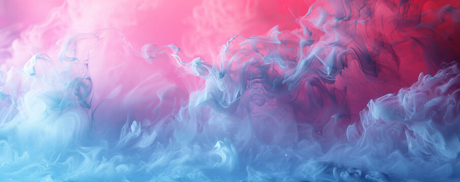 Ethereal misty fog in abstract colors floats across a vivid background, creating a soft, surreal effect with delicate gradients and blurred edges.