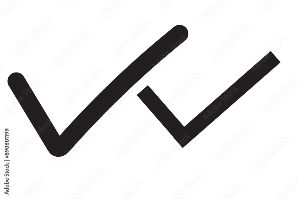 Poster check mark icon set. check mark icon. tick mark symbol vector