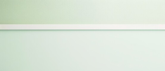 Serene, minimalist background with a white shelf dividing a two-tone green wall, creating a modern, airy space perfect for various settings. Ideal for product displays, presentations, or mockups
