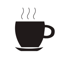 a cup with a saucer vector icon