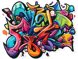 Stylish Streetwear Graffiti Design Suitable for Shirt and Sticker