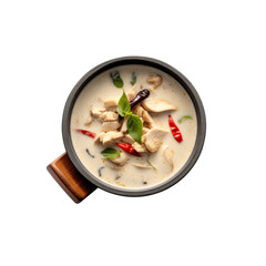 Tom Kha Gai Chicken Coconut Soup, transparent background