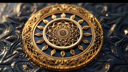 Naklejka premium Golden Mandala Design.