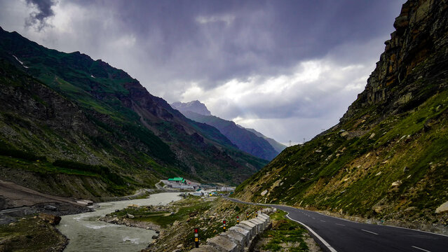 atal tunnel Editorial Image view image :: Manali, Rohtang pass, India, India- 15 July &lrm;2024