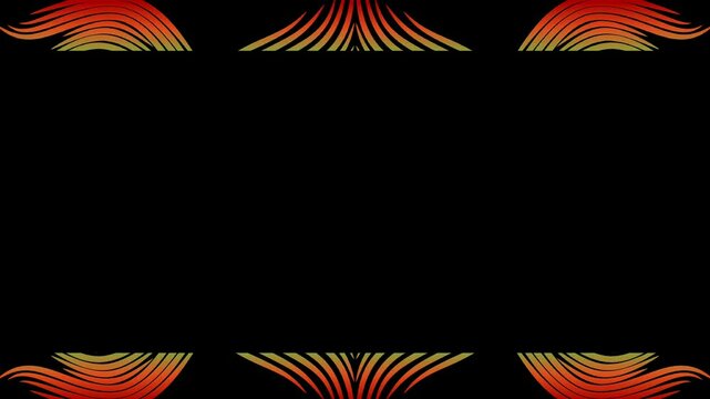 Luxurious batik flower line art pattern of indonesian culture traditional opening animation motion graphic 