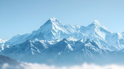 Obraz premium Majestic Snow-Capped Peaks of the Himalayan Mountain Landscape