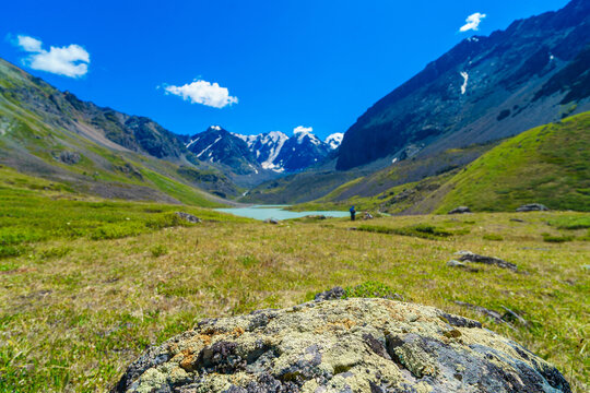 empty stone in the mountain valley
