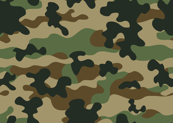 Fototapeta premium seamless camouflage background, army texture, fashionable modern textile pattern