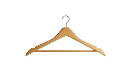 wooden hanger isolated on transparent background