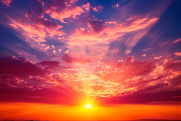 beautiful colorful sky with clouds at sunset background