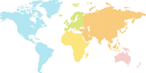 coloured world map 