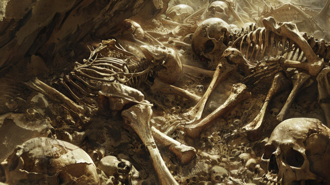 The vision of the valley of dry bones, with bones coming together, being covered with flesh, and coming to life.