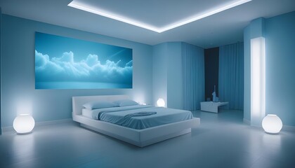 Photo interior modern design room 3d illustration