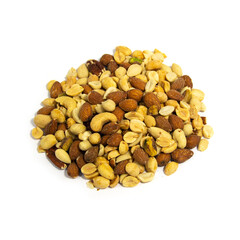 Mixed Nuts on White Background