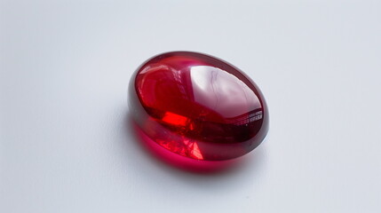 Natural ruby sapphire isolate on white background. AI Generative.