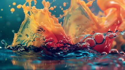Concept of dynamic composition and liquid color element