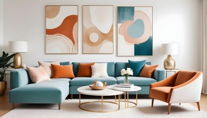 Photo interior modern design room 3d illustration