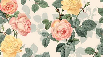 Beautiful blooming peonies form a seamless floral pattern perfect for wallpaper, textiles.