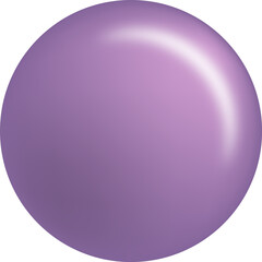 3D of purple bubble with bright light, Christal ball, vector, element