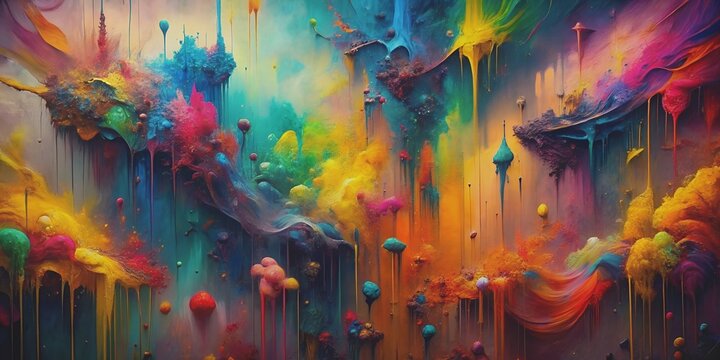 Background with colorful mixed arts  abstract 4k wallpaper full of color Creative AI