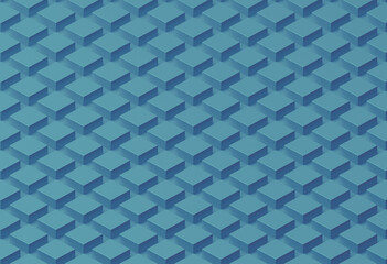 Abstract blue isometric 3D cube pattern, modern tech background