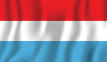 Fototapeta premium Realistic Luxembourg national flag perfect color, scale, and proportion.