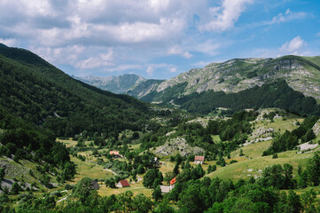 Durmitor Landscapes and Mountains, Montenegro Countryside - Blue Skies and Hills