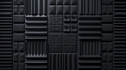 realistic soundproof wall seamless pattern. Concept of soundproof acoustic equipment and music studio