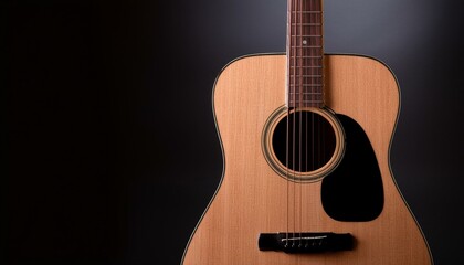 Fototapeta premium Timeless Melody: The Acoustic Guitar’s Beauty in Shadow