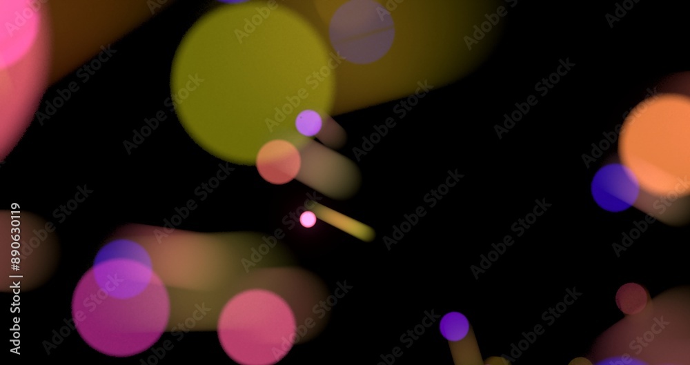 Poster image of colorful light trails with motion blur effect
