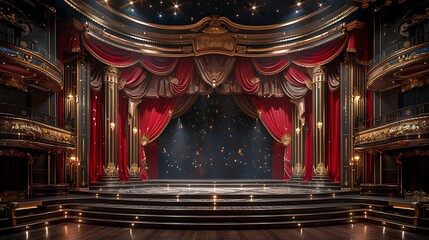 Majestic open area set award ceremony writing space centered perfect accolades event details background features grand stage award recipients being honored writing space adds the prestige of the event