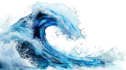Sea wave transparent background