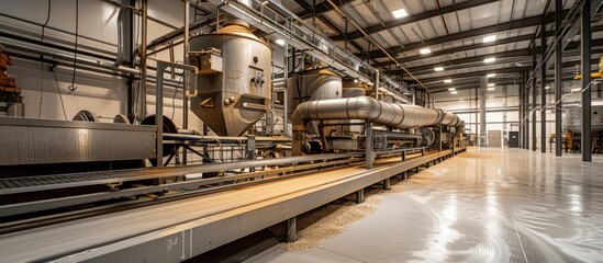 Industrial Food Processing Facility with Conveyor Belt