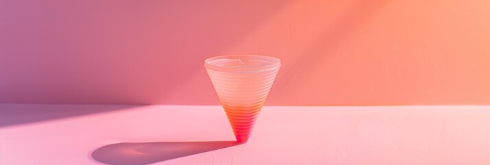 Ultra sharp photo of a menstrual cup, highlighting its modern design and environmentally conscious