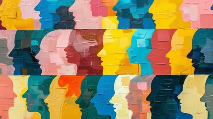 Diverse group of people from various ethnic and religious backgrounds standing together, symbolizing social equality and inclusiveness.