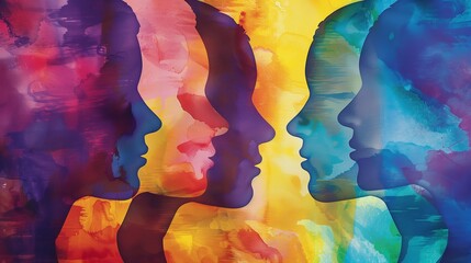 A diverse group of people of different ages, ethnicities, and backgrounds coming together, symbolizing an inclusive and harmonious community.