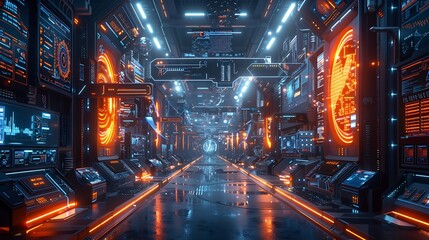 Product launch invitation open area writing space left side scene show innovative tech expo futuristic display VR experience excited attendee writing space includes product detail launch date venue