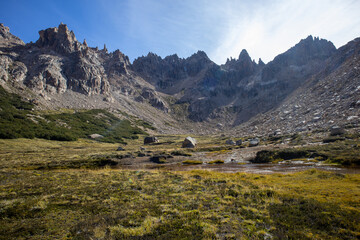 landscape with lake and mountains