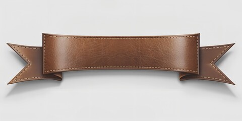 Leather Ribbon for Elegant Layouts and Titles AI-Generated Content
