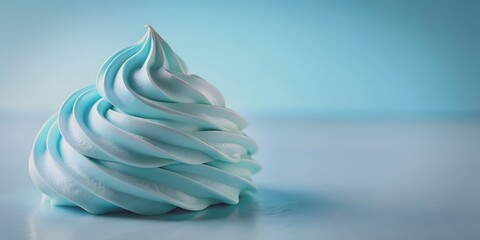 Create A High quality fresh light blue whipped cream Generative By AI