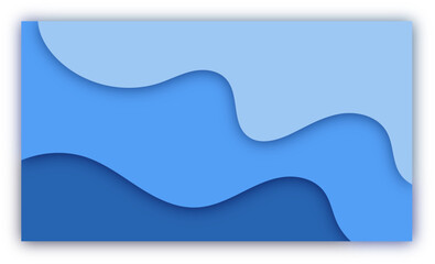 Abstract paper cut shape wave background