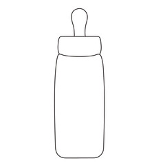 baby bottle with nipple vector icon