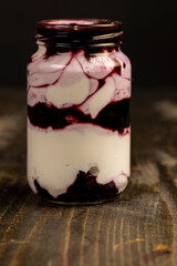 blueberries and sweet yogurt
