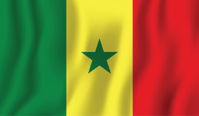 Realistic Senegal national flag perfect color, scale, and proportion.