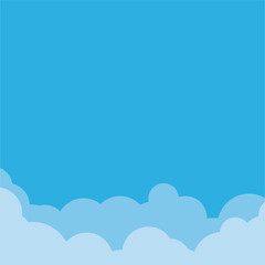 Cloud border and background element design vector