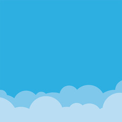 Cloud border and background element design vector