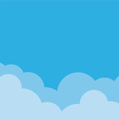 Cloud border and background element design vector